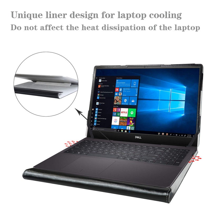 Alapmk Protective Case for 15.6" Dell Inspiron 15 7590 7591 5590 5598/Latitude 5500 5501 5510 5511 5520/Vostro 15 5590 7590/Precision 3540 3541 3550 3551 3560 [Not fit inspiron 15 2-in-1 7590],Black - Image 5